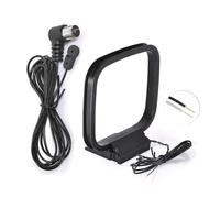 Bingfu Antenne Filaire Radio FM 1.5m + Antenne Cadre AM 2 Broches Interieur