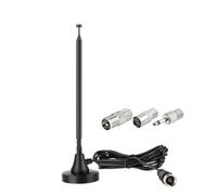 Bingfu Antenne Radio Dab+ FM, Antenne Télescopique Numérique avec Base Magnétique, Câble Coaxial 3 m, Jeu d'adaptateurs, 75 Ohms pour Tuner Chaine HiFi Récepteur Stéréo et Systèmes AV