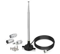 Bingfu Antenne Radio Dab FM Intérieur Antenne Télescopique Numérique avec Base Magnétique, Câble 3 m, Adaptateurs 3 pour Récepteur Stéréo Radio Dab FM