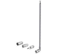 Bingfu Antenne Radio Dab FM Télescopique Antenne Chaine HiFi Interieur 115cm 75 Ohm Metal Compatible avec Poste Radio Portable Tuner Récepteur Stéréo Steepletone Tivoli Pioneer Onkyo Denon Pure