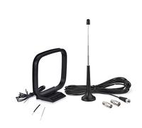 Bingfu Antenne Radio FM Dab et Boucle AM Intérieure Télescopique pour Sony Denon Pioneer Onkyo Radio Numérique FM HD Amplifiee Stéréo Bluetooth Tuner Chaine HiFi