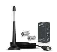 Bingfu Antenne Radio FM Dab Intérieur Télescopique 75 Ohm Base Magnétique Câble 3m pour Denon Pioneer Onkyo Récepteur Stéréo Maison Tuner HiFi