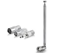 Bingfu Antenne Radio FM Dab Intérieur Télescopique Rechange Pliante 75 Ohm | Angle，Metal, pour Chaîne HiFi, Radio Poste Portable, Ampli Tuner, Récepteur Stéréo, Steepletone Tivoli Onkyo Pure Denon Bose