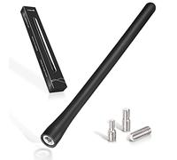 Bingfu Antenne Radio Voiture Courte Universel Amplifiée Autoradio Dab FM 19,5 cm Toit Noyau de Cuivre à Haute Conductivité Puissante pour Tuner Stereo Auto Camion SUV Véhicule, Vis M4.0 M5.0 M6.0