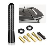 Bingfu Antenne Radio Voiture Universelle Courte Petite Mini 8cm Antenne Amplifiée Autoradio FM AM Boulons à Vis M4 M5 M6 Noir Compatible avec Véhicule Auto Camion SUV