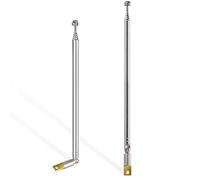 Bingfu Antenne Télescopique Radio Dab FM Interieur 6-Sections 65 cm Longue Remplacement pour Technisat Pure Philips Transistor Chaine HiFi Stéréo Dab Réception DVB-T TV VHF UHF, 2 Paquets