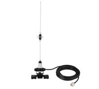 Bingfu Antenne VHF UHF Voiture Véhicule Radio Mobile Double Bande 144/430 MHz, 39cm, Support à Fixation, Connecteur PL259, Câble 5m pour Radio Bidirectionnelle et Appareil de Communication Amateur