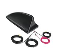 Bingfu Antenne Voiture Aileron de Requin Autoradio FM AM Dab + GPS BeiDou GNSS, LNA 28dB, Large Tension 9-16V, Étanche IP65, SMA SMB DIN, pour Navigation et Radio Numérique Camion Camping-Car Fourgon