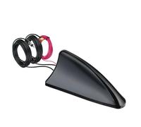 Bingfu Antenne Voiture Aileron de Requin Autoradio FM AM Dab, Haute Gain 9-16V Large Tension, Étanche IP65, SMB DIN, pour Systèmes Radio Numériques & Analogiques de Camion Camping-Car Fourgon, Noir