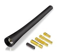 Bingfu Antenne Voiture Courte Puissante Universelle FM AM Amplifiée 16 cm | Vis 5, Caoutchouc Flexible Souple, Antenne a Visser Toit Tige Remplacement, pour Amplificateur Autoradio, Tuner Radio Auto