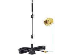 Bingfu Antenne WiFi 2,4GHz 5GHz 5,8GHz Dual Band Mâle SMA Base Magnétique 9dBi Compatible avec Caméra Sécurité Vedio sans Fil Enregistreur Surveillance Remorque Véhicule Vue Arrière Caméra de Recul