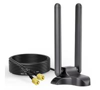 Bingfu Antenne WiFi 6E Base Magnétique, Antenne Tri-Bande 2.4/5.8/6 GHz 3 dBi RP-SMA avec Câble 2 m pour Routeur Wi-FI, Carte Réseau sans Fil PCIe, Adaptateurs USB, PC Bureau