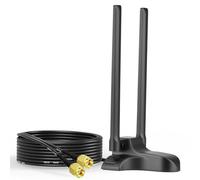 Bingfu Antenne WiFi Base Magnétique, Antenne Double Bande 2.4 GHz/5 GHz 3 dBi RP-SMA avec Câble 2 m pour Routeur Wi-FI, Carte sans Fil PCIe, Adaptateur USB, PC Bureau