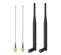 Bingfu Antenne WiFi Bi-Bande 2.4GHz 5GHz 5.8GHz 6dBi RP-SMA Mâle, Câble 15cm de Prise Micro Coaxiale 0.3mm pour ESP32-CAM Intel PCIE Carte Réseau Caméra IP Sécurité Routeur WiFi Adaptateur USB