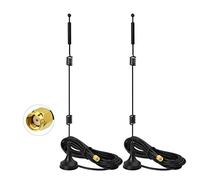 Bingfu Antenne WiFi Déportée 2.4GHz 5GHz Bi-Bande RP-SMA 9 dBi Câble 3 m | Base Magnétique, Filaire, pour Routeur, Carte Reseau PC, Caméra Sans Fil / Recul, Relais, Repeteur, Amplificateur, 2 pcs