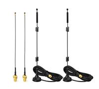 Bingfu Antenne WiFi Omnidirectionnelle 9dBi MIMO RP-SMA Bi-Bande 2.4GHz 5.8GHz, Câble 15cm de Prise Micro Coaxiale 0.3mm pour Amplificateur Routeur Caméra WiFi PCIE Carte Réseau sans Fil,2 Paquets