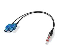 Bingfu Câble Adaptateur Antenne Autoradio, Double Fakra Z Mâle à DIN Fiche | Câble Rallonge Coaxial 30 cm, Raccord Antenne Radio Voiture, pour Autoradio Après-Marché