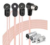 Bingfu Câble Antenne 75 Ohm Coaxiale Interieur Dipôle Filaire Fil Antenne FM Dab 2 m pour Poste Radio Chaine HiFi Tuner Récepteur AV Audio Vidéo Système Musical Bluetooth Stéréo