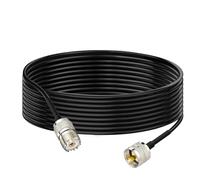 Bingfu Câble Rallonge RG58 UHF PL-259 Mâle à SO-239 Femelle 3m Câble Coaxial pour Voiture SUV Camion Radio CB VHF UHF Talkie Walkie Radioamateurr Puissance Amplificateur de Compteur SWR