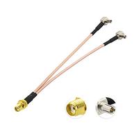 Bingfu Câble Réparateur Antenne 4G SMA Femelle à Double TS9 RG316 15 cm | Câble Extension Coaxial Flexible, pour Routeur 4G, Modem USB, Box SIM, Hotspot Mobile, MiFi