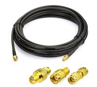 Bingfu Cable RP-SMA Rallonge Antenne WiFi 5m Adaptateur de RP-SMA Mâle à Femelle KSR195 pour Passerelle Prolongateur de Portée Routeur WiFi Carte Réseau Sans Fil Mini PCI Express PCIE Caméra IP