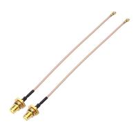 Bingfu Câble SMA Femelle Cloison vers Prise Micro Coaxiale 0.3mm RG178 30cm Câble Antenne WiFi (Lot de 2) pour Mini PCI Express PCIE Carte Réseau WiFi Routeur FPV UAV Drone Controller