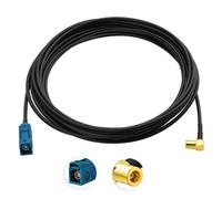 Bingfu Dab Antenne de Voiture Adaptateur Fakra Femelle vers SMB Connecteur Femelle RG174 Câble de 500cm/16.4ft pour Dab Radio Clarion Pioneer Pure Revo Alpine Ailitech