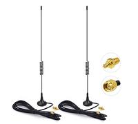 Bingfu Lot de 2 antennes MCX SMA mâles à base magnétique double bande 978 MHz 1090 MHz 5 dBi pour récepteur ADS-B d'aviation double bande 978 MHz 1090 MHz RTL SDR Software Defined Radio Clé USB Dongle