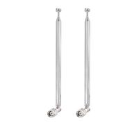 Bingfu Lot de 2 antennes télescopiques SMA mâles à 6 sections compatibles avec RTL-SDR Blog V3 Dongles HackRF One SDR Nooelec RTL-SDR v5 Antenne de communication radio de rechange