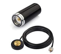 Bingfu PL259 Antenne radio mobile mâle à double bande VHF UHF 136-174 MHz 400-470 MHz NMO Montage véhicule Ham Radio magnétique Base antenne profil bas pour voiture, camion, radio amateur, radio marine VHF