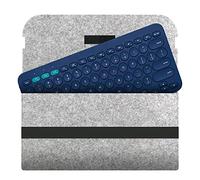 BINGGA Étui de rangement pour clavier K380 K480, clavier de protection de voyage, anti-choc, étui en feutre PU