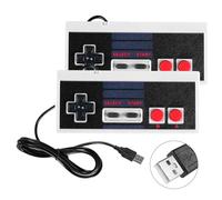 Binghe NES Manette Jeux pour Nintendo NES, Manette de jeu avec USB Interface Modèle Classique Compatible avec Nintendo Mini Jeux/Classic NES/PC/M-A-C/Raspberry Pi 3(2 pièces)