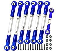 BingHFobbyHuo Lot de 7 tendeurs réglables en aluminium avec extrémités de tige pour Traxxas Slash 4X4/2WD 1/10 pièces de mise à niveau (bleu marine)