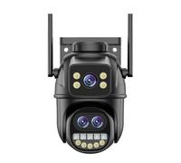 BINGNU Caméras de sécurité, Caméra IP WiFi 4K HD 8 MP for extérieur, Zoom 8X, Triple Objectif, Double écran, PTZ, Suivi Automatique, sécurité Domestique, vidéosurveillance pour la Maison(ADD 32G)