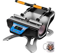 BINGNU Machine de Presse à Chaud, Heat Press Sublimation Machine 2 en 1 Double efficacité Station Tasse LCD Control Display 1OZ Transfert Bouteille Cup