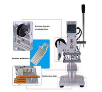 BINGNU Machine de Presse à Chaud, WT-90DS Machine de Presse à Chaleur numérique Manuelle 30 0W PVC Livre Carton en Cuir Logo personnalisé gaufrage d'estampage Chaud(5x7 Full Set)