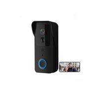 BINGNU Sonnette vidéo, Sonnette vidéo WiFi 5G 2.4G 1080P Tuya Smart Interphone extérieur sans Fil étanche Caméra Sonnerie(Black Option 1)
