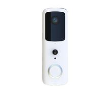BINGNU Sonnette vidéo, Tuya Smart Low Power Doorbell Humanoïde Filtre PIR Alarme HD 1080p Réveil À Distance(Blanc)