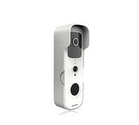 BINGNU Sonnette vidéo, Tuya Smart Video Doorbell IP Camera Outdoor Wireless Intercom Home Security Protection(Blanc,Without Bell)