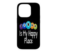 Bingo is My Happy Place Gagnant de l'amant de Joueur de Bingo Amusant Coque pour iPhone 14 Pro