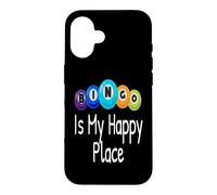 Bingo is My Happy Place Gagnant de l'amant de Joueur de Bingo Amusant Coque pour iPhone 16