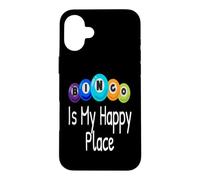Bingo is My Happy Place Gagnant de l'amant de Joueur de Bingo Amusant Coque pour iPhone 16 Plus