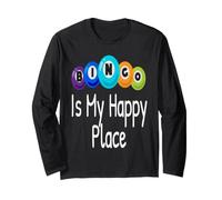 Bingo is My Happy Place Gagnant de l'amant de Joueur de Bingo Amusant Manche Longue
