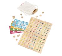Janod - Mon Premier Bingo - Jeu de Loto Traditionnel - 90 Boules + 90 Pions en Bois Massif + 48 Cartes - Jeu de Société Classique pour Enfant Dès 6 Ans