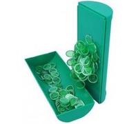 Bingo loto - boite magnetique + 100 pions coloris vert - kit jeu 3 en 1 : couvercle baton jetons rangement - set accessoires + carte