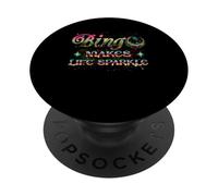 Bingo Makes Life-Sparkle Citation Amusante de Joueur de Bingo PopSockets PopGrip Adhésif