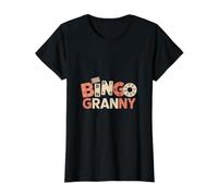 Bingo Mamie T-Shirt Graphique avec Valeur, Femme, Noir, S