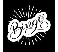 bingo mot beau bienvenue Stickers muraux 67.2x73.4cm Personnalisation Blanc