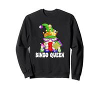 Bingo Queen Graphic for Women Funny Grandma Bingo GNOME Sweatshirt