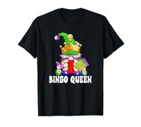 Bingo Queen Graphic for Women Funny Grandma Bingo GNOME T-Shirt
